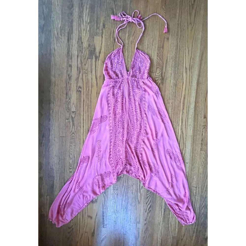 KARMA HIGHWAY Pink Paisley Jumpsuit Women's One Size - Picture 3 of 7